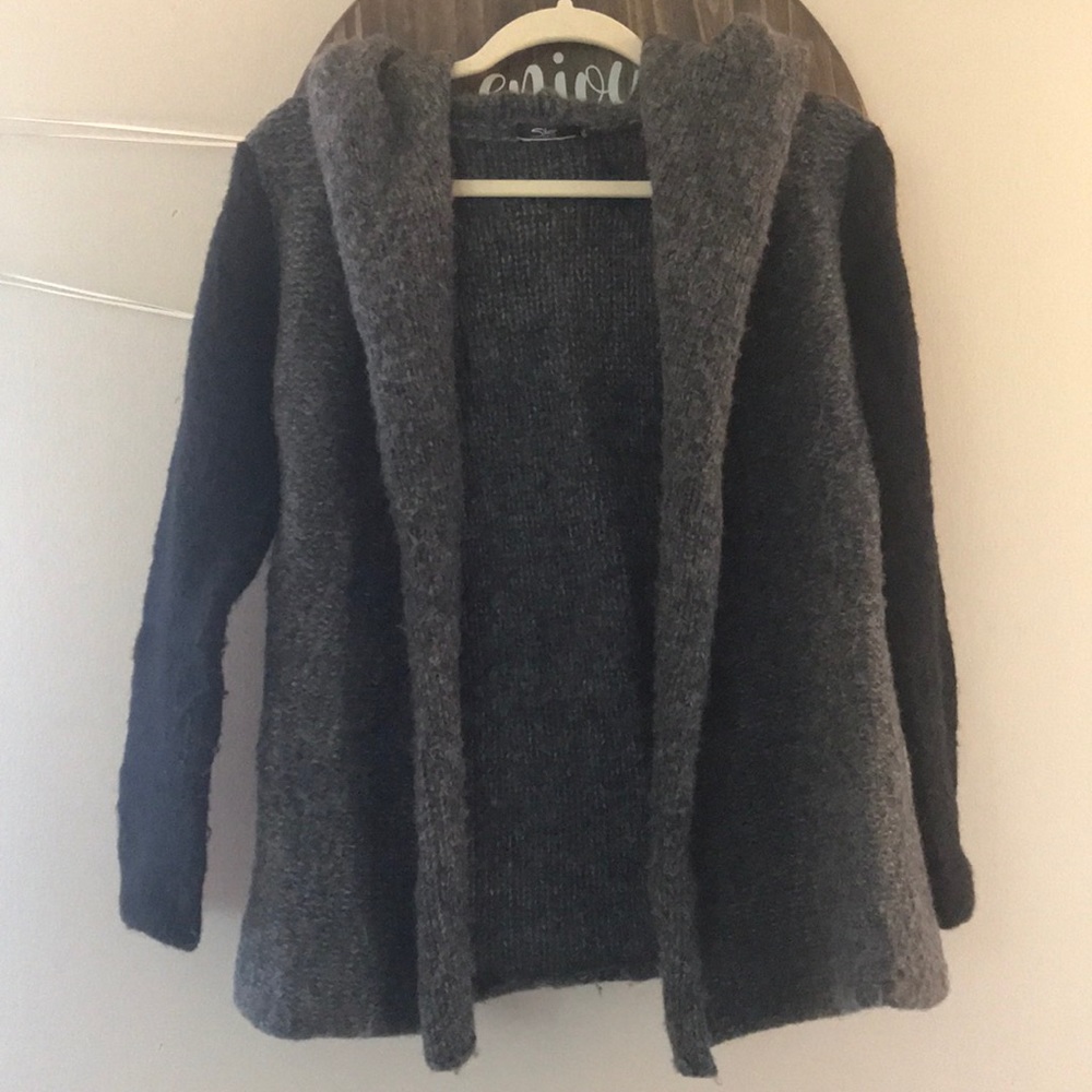 Silver Jeans Hooded Open Sweater